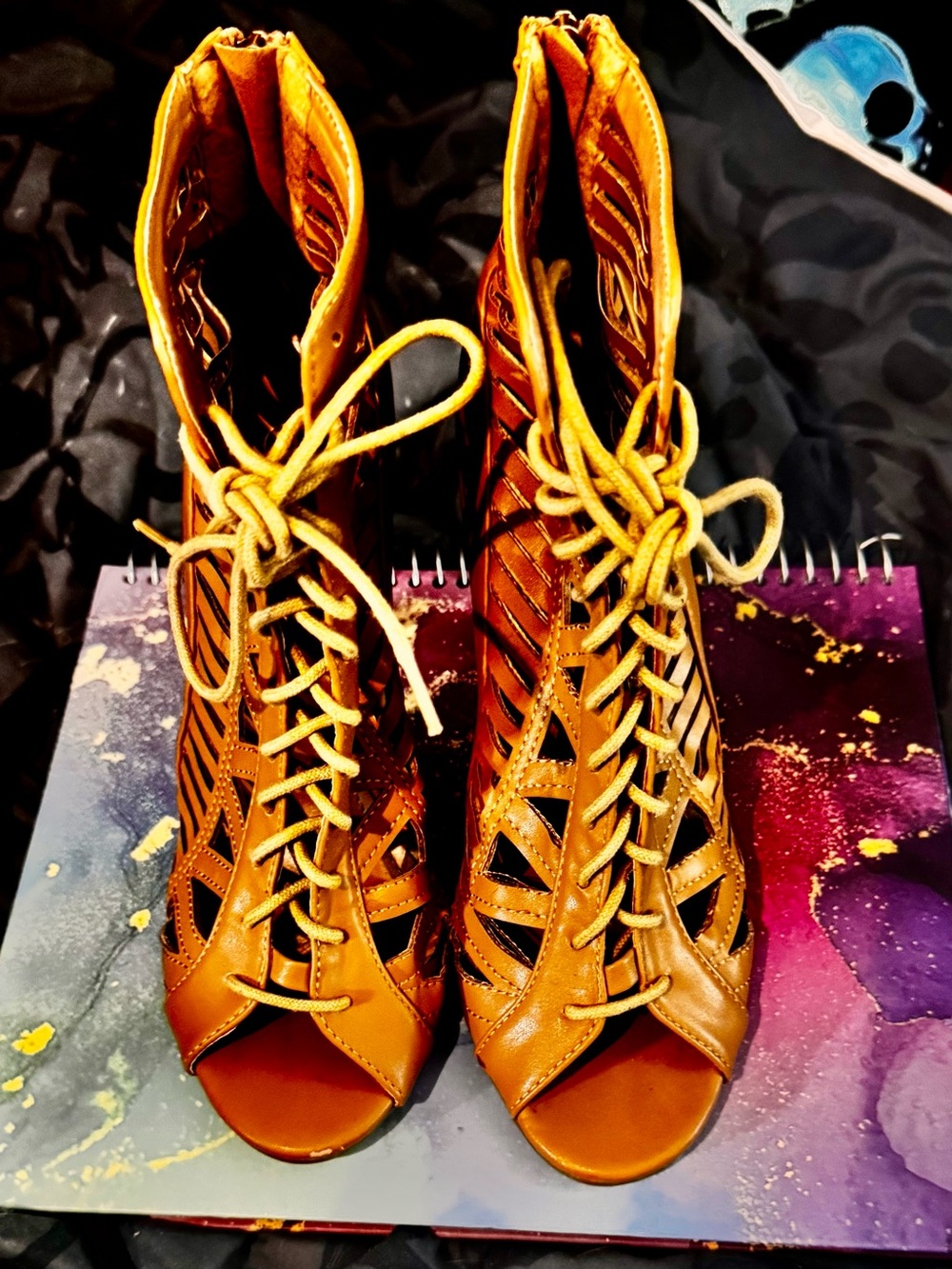 Rue 21 2, Etc.! Sz. M(7/8) High Heeled Women’s lace-up sandals! 👡